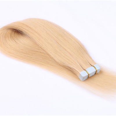 Blonde Tape In Hair Extensions Most Popular Double Drawn Thick Bottom invisible 100% Unprocessed Virgin Human tape in Hair HN204